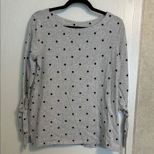 Old Navy, Gray Polka Dot Women's Top, Size L
